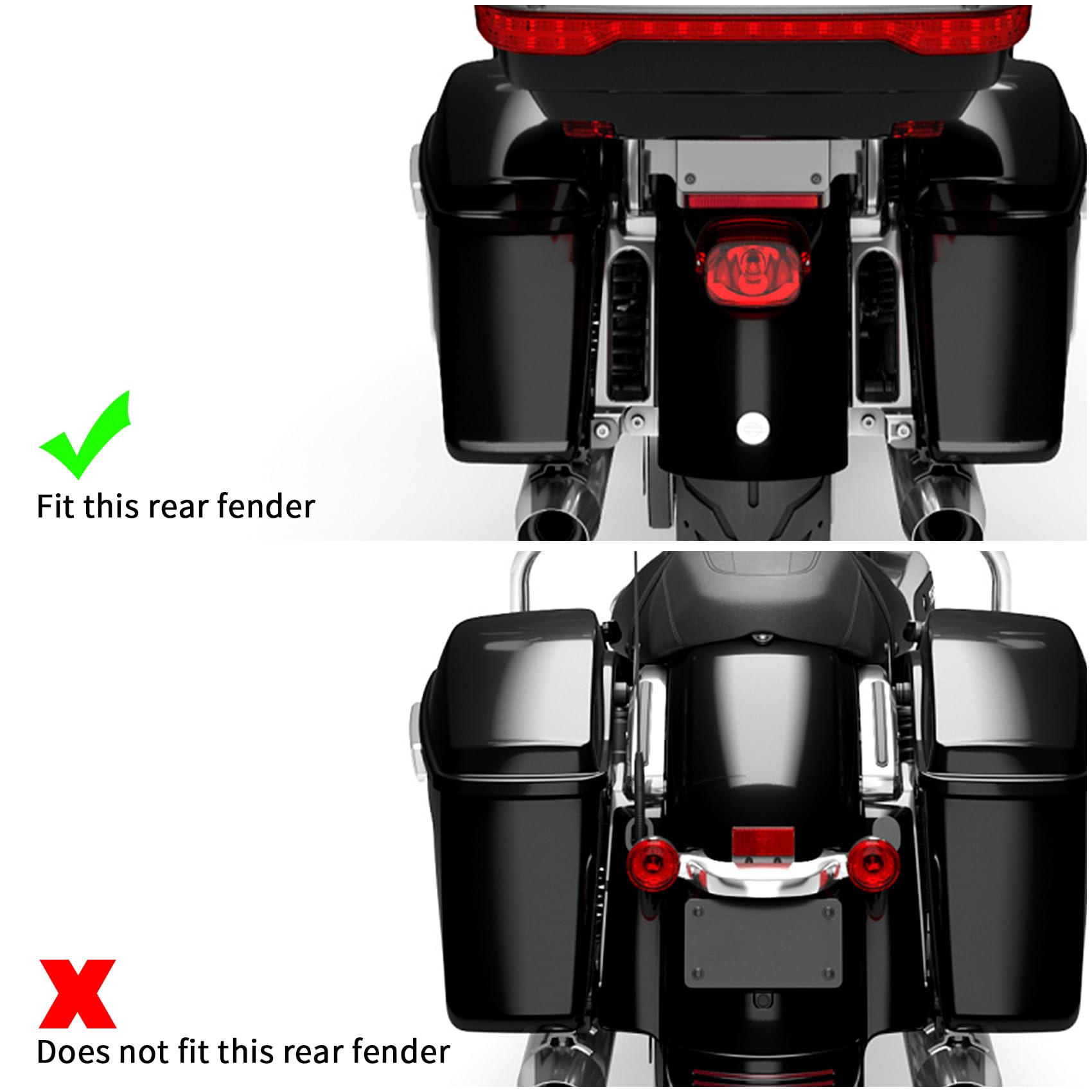 TCMT Saddlebag LED Inserts Support Auxiliary Light Fit For Harley Road Glide FLTR 2014-2023 Electra Glide Ultra Classic 2014-201